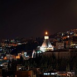 Nazareth by night. כנסיית הבשורה, נצרת
